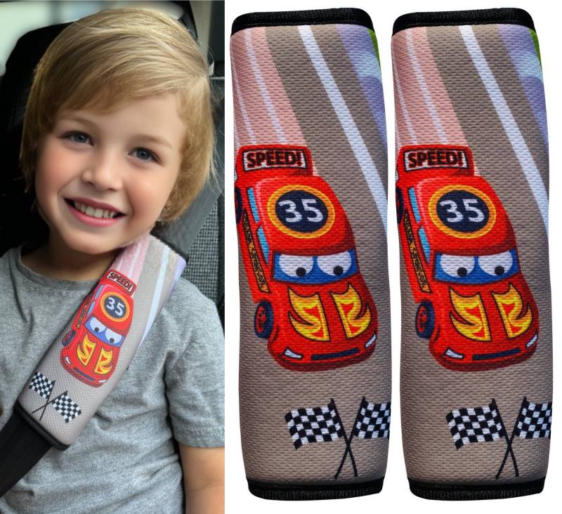 HECKBO Schlafkissen Kinder Auto Gurtpolster Gurtschutz Sicherheitsgurt Polster von HECKBO