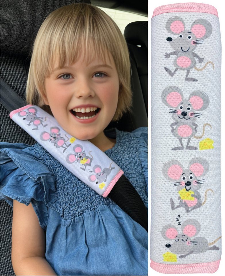 HECKBO Schlafkissen Kinder Auto Gurtpolster Gurtschutz Sicherheitsgurt Polster von HECKBO