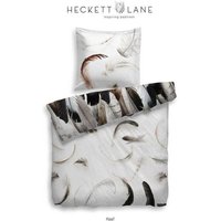 Heckett&lane - HnL Satin Wende Bettwäsche Federn Raaf Natur 135x200 cm + 80x80 cm - Nature von HECKETT & LANE