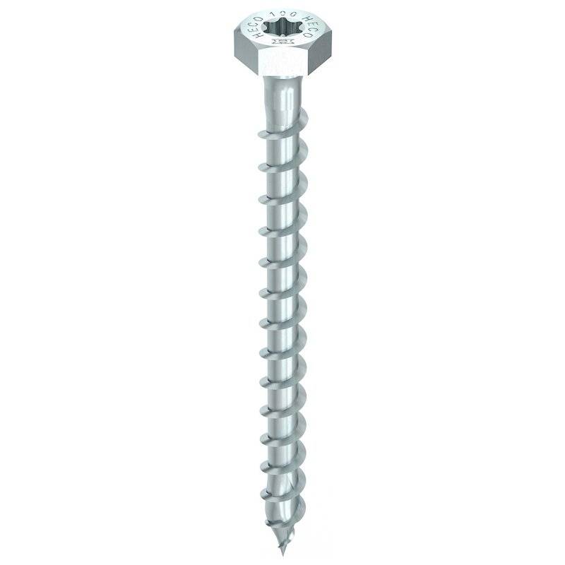 HECO-TOPIX-plus Holzbauschraube Stahl verzinkt Kombisechskantkopf Vollgewinde 10x70 - 50 Stück von HECO-Schrauben GmbH & Co. KG