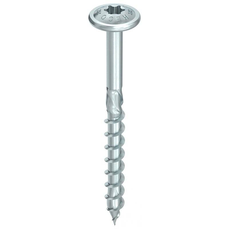 HECO-TOPIX-plus Holzbauschraube Stahl verzinkt Tellerkopf TX Teilgewinde 6x140 - 100 Stück von HECO-Schrauben GmbH & Co. KG