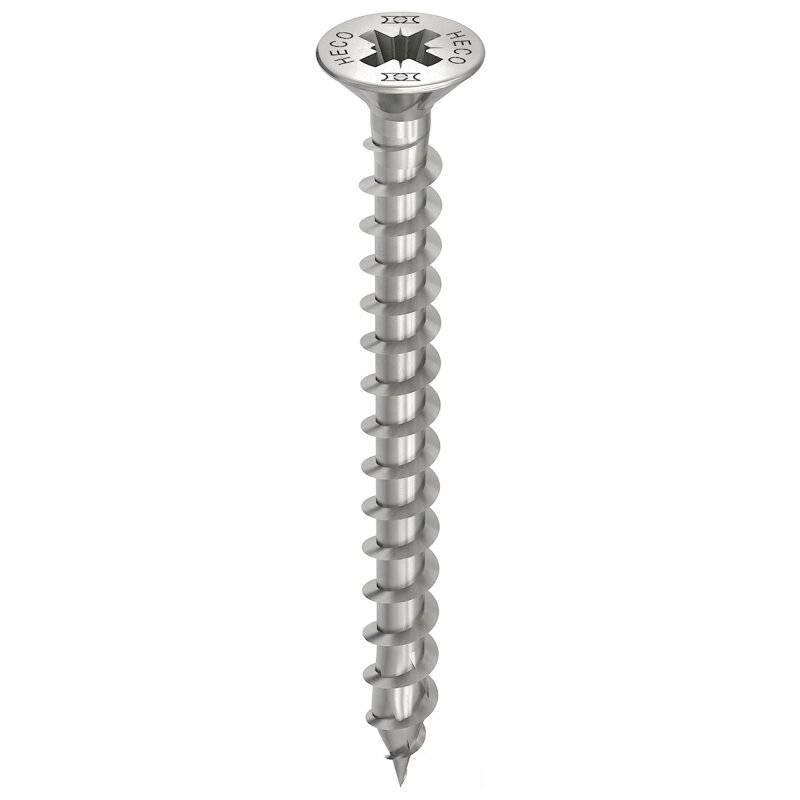 HECO-TOPIX-plus Holzschraube Edelstahl A2 Senkkopf PZ Variables Vollgewinde 5x50 - 200 Stück von HECO-Schrauben GmbH & Co. KG