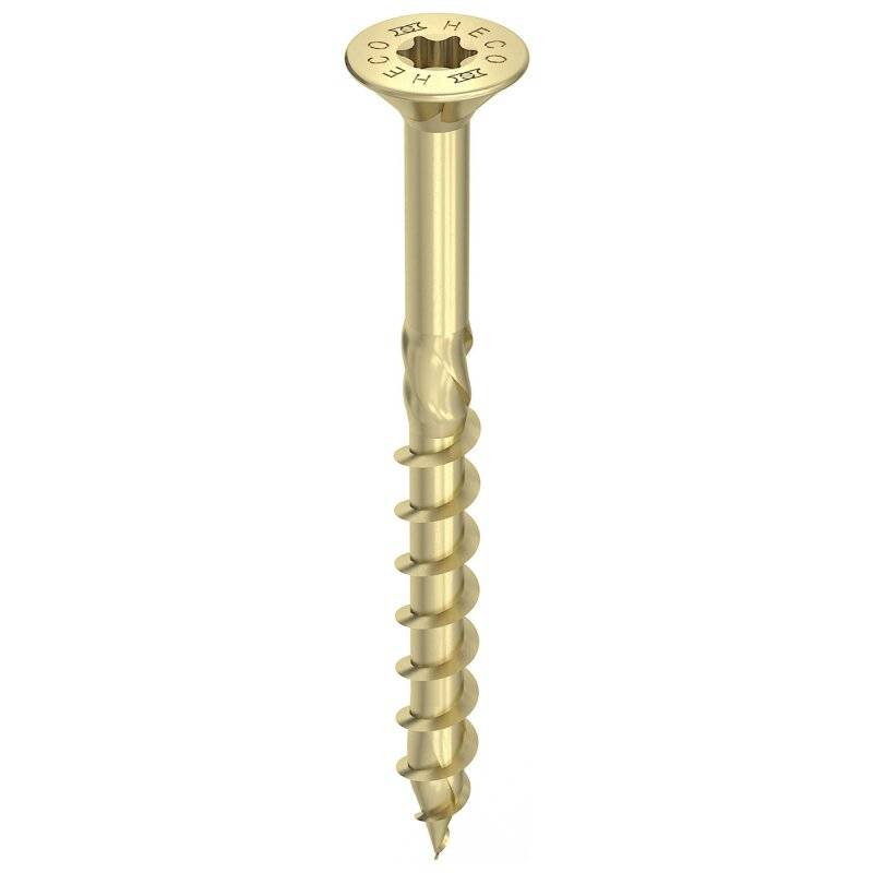 HECO-TOPIX-plus Holzschraube Stahl gelb verzinkt Senkkopf HD Teilgewinde 5x30 - 500 Stück von HECO-Schrauben GmbH & Co. KG