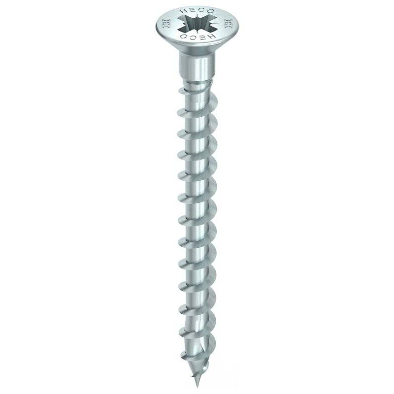 HECO-TOPIX-plus Holzschraube Stahl verzinkt Senkkopf PZ mit Kopfbohrung variables Vollgewinde 5x70 - 200 Stück von HECO-Schrauben GmbH & Co. KG