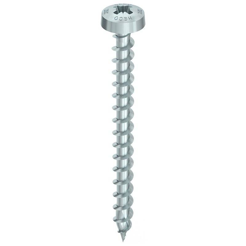 HECO-TOPIX-plus Holzschraube Stahl verzinkt Panhead PZ variables Vollgewinde 4x12 - 200 Stück von HECO-Schrauben GmbH & Co. KG