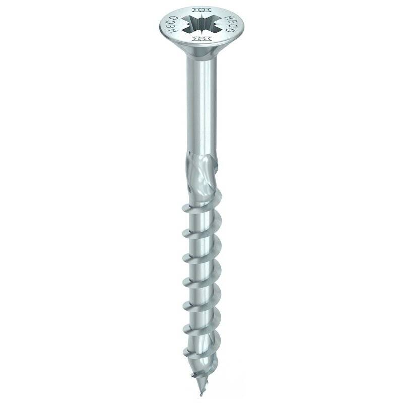 HECO-TOPIX-plus Holzschraube Stahl verzinkt Senkkopf PZ Teilgewinde 6x50 - 200 Stück von HECO-Schrauben GmbH & Co. KG