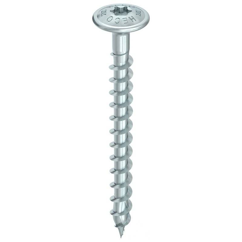 HECO-TOPIX-plus Rückwandschraube Stahl verzinkt Tellerkopf TX variables Vollgewinde 4x35 - 500 Stück von HECO-Schrauben GmbH & Co. KG