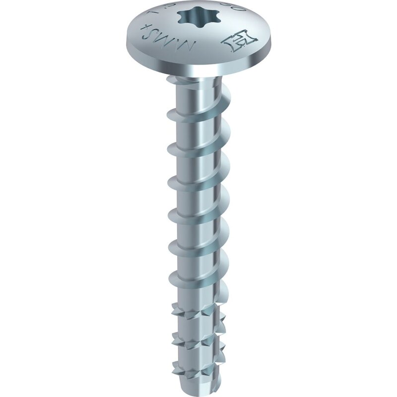 MULTI-MONTI-plus MS Montageschienenanker Stahl verzinkt flacher Rundkopf T30 - 7,5 x 35 mm - 100 Stück von HECO-Schrauben GmbH & Co. KG