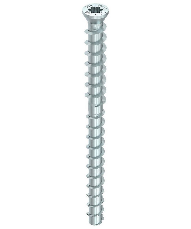 HECO Schrauben Betonschraube MULTI-MONTI, (7,5x100 mm, 50 St., TimberConnect), Stahl weiß verzinkt von HECO Schrauben