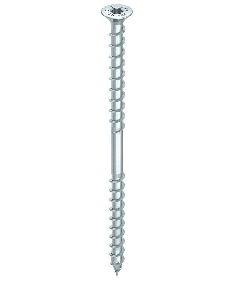 HECO Schrauben Spanplattenschraube TOPIX-plus Therm, (Stahl weiß verzinkt, Senkkopf), 8x200 mm von HECO Schrauben