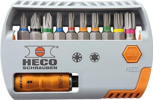 HECO-Bitbox-Selector, HECO- und Pozi-Drive, mit Farbkodierung 11-tlg. von Heco