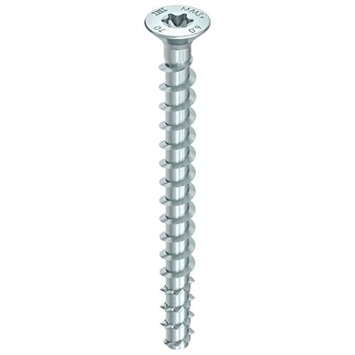 HECO MM plus Senkkopf Multi-Monti Schraubanker mit Zulassung, 7.5 x 60 mm, verzinkt, 50 Stück, 48511 von Heco