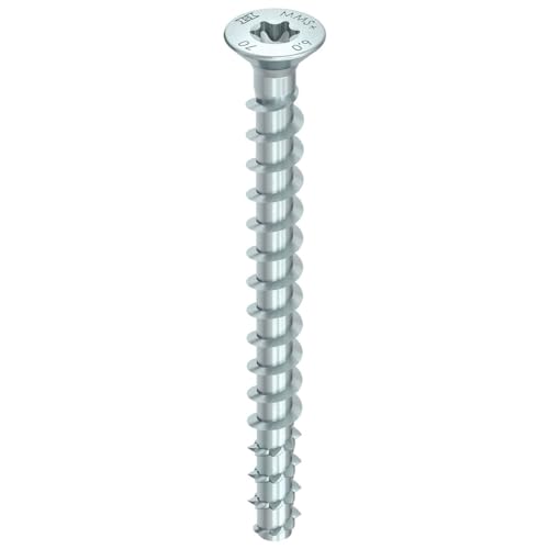 HECO MM plus Senkkopf Multi-Monti Schraubanker mit Zulassung, 7.5 x 80 mm, verzinkt, 50 Stück, 48515 von HECO
