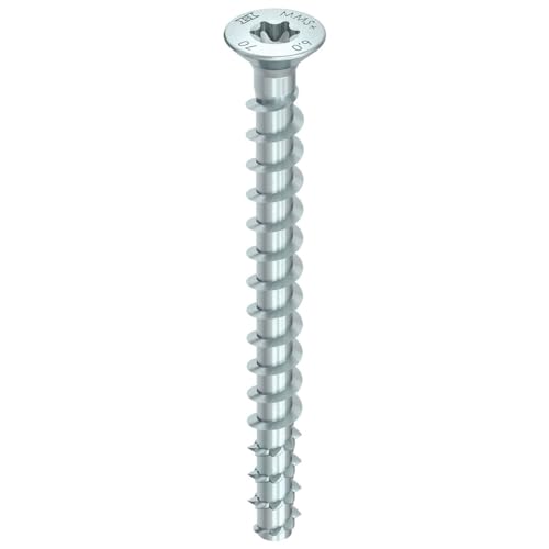 HECO MM plus Senkkopf Multi-Monti Schraubanker mit Zulassung, 7.5 x 80 mm, verzinkt, 50 Stück, 48515 von Heco