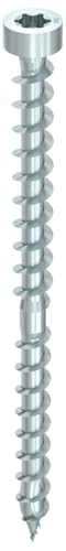 HECO-TOPIX-plus CombiConnect 6,5 x 130, Holzbauschraube, Zylinderkopf, T-Drive, T-30, CC-Gewinde, verzinkt blau, A3K, 100 Stück, VARIANTA-Handwerkerverpackung von HECO SCHRAUBEN