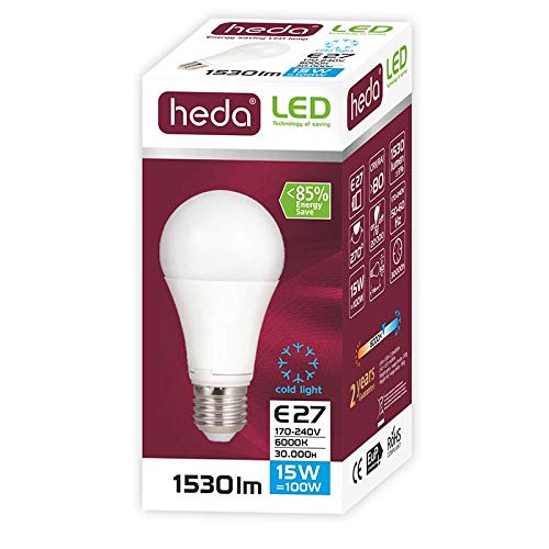 LED Lampe Std A60 E27 15 W 1530 lm 6500 K HEDA von HEDA