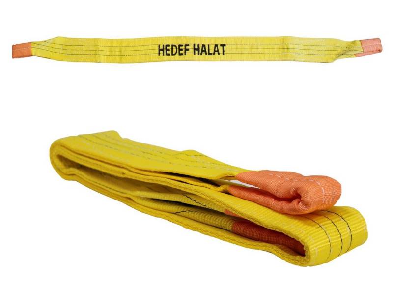 HEDEF HALAT 3 Tonnen 8 Meter 300kg 8m Hebeband Hebeschlinge Bandschlinge Hebegurt Hebeband, Abschleppgurt Polyestergurt mit Endschlaufen von HEDEF HALAT