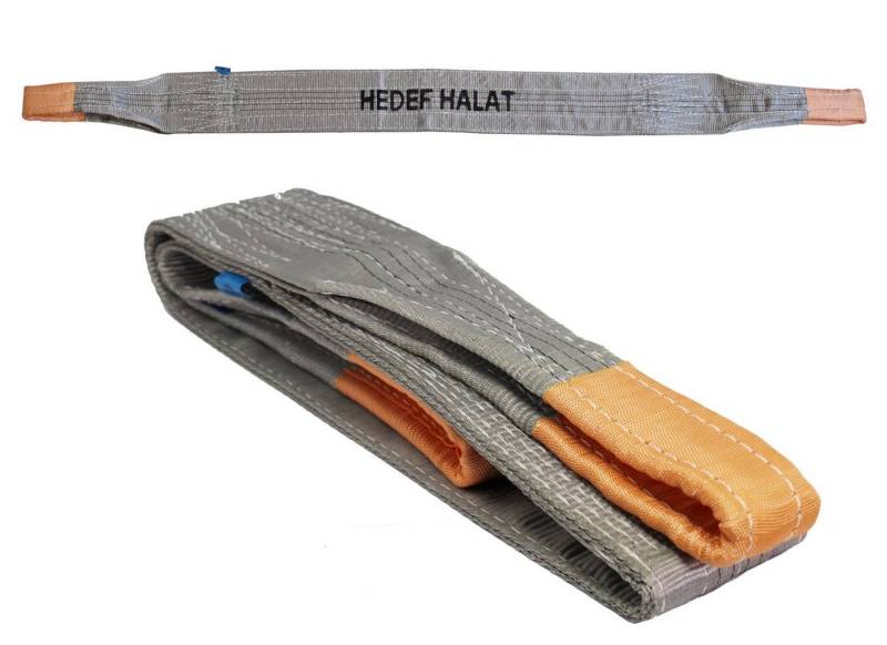 HEDEF HALAT 4 Tonnen 3 Meter Hebeband Hebeschlinge Bandschlinge Hebegurt Krangurt Hebeband, Abschleppgurt Polyestergurt mit Endschlaufen von HEDEF HALAT