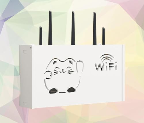 HEDGHOG WiFi-Uter-Aufbewahrungsbox, WiFi-Aufbewahrungsbox, Wandmontage, Regalkabel, WiFi-Regalbox, WiFi-Box, Regal, Wandaufbewahrung, B-22 x 20 x 8,5 cm von HEDGHOG