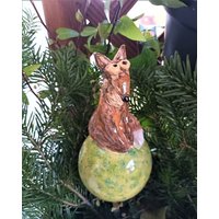 Schlauer Fuchs_Handgemache Keramik_Gartenstecker Schlauer Fuchs_Handgemache Keramik_Gartenstecker von HEDISARTNATUR