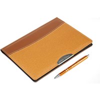 Orangefarbenes Blocknote & Pen Set/Personalisiertes Notizbuch Mit Gravur von HEDIYESHOP