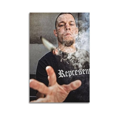 HEEFA Nate Diaz Poster auf Leinwand, modernes Büro, Familie, Schlafzimmer, dekoratives Poster, Geschenk, Wanddekoration, Malposter, 20 x 30 cm, ungerahmt von HEEFA