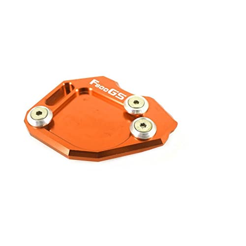 HEEGIN Zubehör für Seitenständerverlängerungen Für B-M-W F800GS F 800 GS 2008-2015 2014 Motorrad CNC Ständer Fuß Seitenständer Verlängerung Pad Stützplatte Zubehör (Color : Orange) von HEEGIN