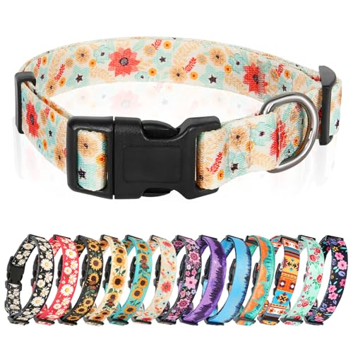 HEELE Hundehalsband, Hunde Halsband für Welpen Kleine Mittlere Große Hunde, Gemustertes Hundehalsbänder Verstellbares, Komfort, Robustem HundeHalsband, Galsang Weiß, M HEELE Hundehalsband, Hunde Halsband für Welpen Kleine Mittlere Große Hunde, Gemustertes Hundehalsbänder Verstellbares, Komfort, Robustem HundeHalsband, Galsang Weiß, M von HEELE