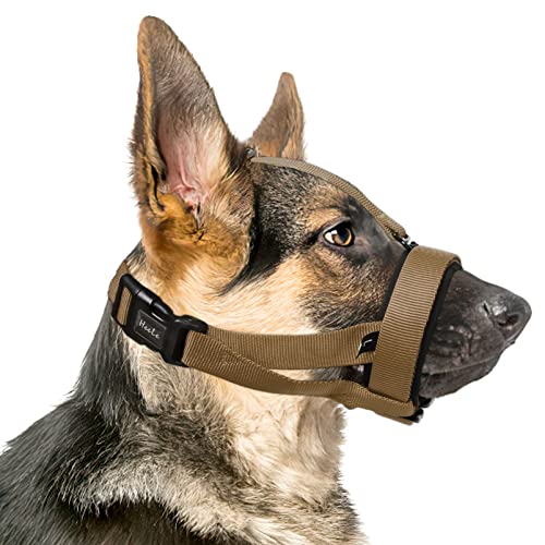HEELE Maulkorb für Hund mit Kopfriemen HundeMaulkorb Weiche Gepolstert Kein Mehr Reiben HundeMaulkörb Verstellbare Schlaufe Hundemaulkorb Maulkörb Gegen Beißen Maulkorb für Große Hunde, Braun, L HEELE Maulkorb für Hund mit Kopfriemen HundeMaulkorb Weiche Gepolstert Kein Mehr Reiben HundeMaulkörb Verstellbare Schlaufe Hundemaulkorb Maulkörb Gegen Beißen Maulkorb für Große Hunde, Braun, L von HEELE