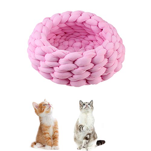 HEELPPO Hundebetten Hundekorb Kleiner Hund Für Mittlere Hunde Hundebett Kleine Hunde Hundekörbchen Mittelgroße Hunde Hundekörbchen Katzenkorb Zum Schlafen Körbchen Hund pink 2,35cm/14in von HEELPPO