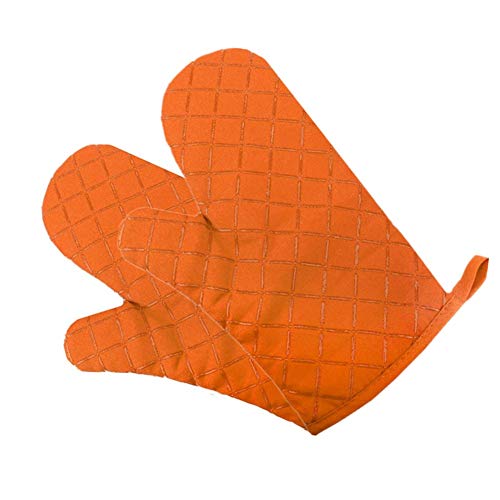 HEELPPO KüChenhandschuhe Backhandschuhe Ofenhandschuhe Wärme Proof Handschuhe Ofen Handschuhe Hitze Beständig Schwarz Ofen Handschuhe Kinder Ofen Handschuhe Orange,One Size von HEELPPO