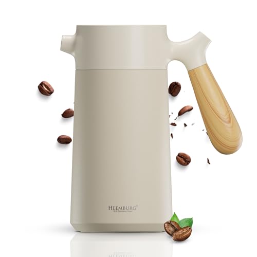 HEEMBURG French Coffee Press 1L – Hochwertige Edelstahl-Thermoskanne mit Extra-Filter | Doppelwandige isolierte Kaffeepresse für perfekten Kaffee und Tee von HEEMBURG