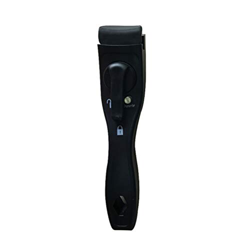 Abnehmbarer Topfgriff, Verbrühsicherer Topfgriff mit Ergonomischen Holz-Silikon-Konstruktionen, Geeignet für Verschiedene Herde (Schwarz) von HEEPDD