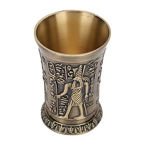 Antike Whisky Schnapsglas Tasse, Whisky Schnapsglas Vintage Metall Whisky Dram Becher Handgeprägte Mini Tasse Geschenk Dekoration Ornamente[Kupfer] Schnapsgläser von HEEPDD