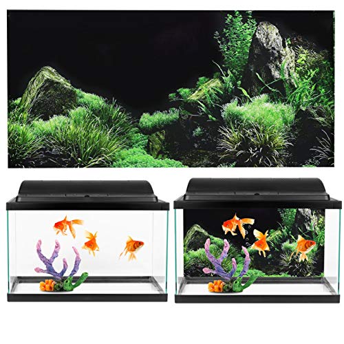 HEEPDD Aquarium Poster, Meeresboden Wasser Gras Aquarium Hintergrund Poster PVC Kleber Terrarium Hintergrund Dekoration Papier Aufkleber für Aquarium Hintergrund(61 * 30cm) von HEEPDD