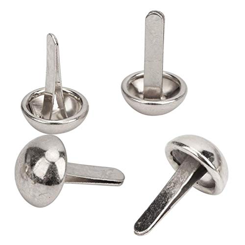 HEEPDD 100 Stücke Pilz polsternägel, 10 MM 12 MM Zink-Legierung Dekorative Reißnägel Verdickung Runden Kopf DIY Dekoration Stud Nieten für Tasche Schuhe Hut Kleidung(12mm Silber) von HEEPDD