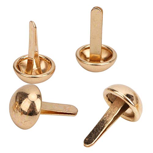 HEEPDD 100 Stücke Pilz polsternägel, 10 MM 12 MM Zink-Legierung Dekorative Reißnägel Verdickung Runden Kopf DIY Dekoration Stud Nieten für Tasche Schuhe Hut Kleidung[10mm Gold] Reißzwecken von HEEPDD