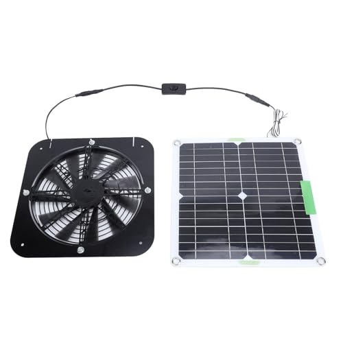 HEEPDD 100W Solarpanel -Ableitungslüfter, Solarantrieb Ventilationsventilator mit 13,5 -Zoll -Hochgeschwindigkeit für Treibhaushause Huhn Coop Shed Pet House Fenster Auspuff HEEPDD 100W Solarpanel -Ableitungslüfter, Solarantrieb Ventilationsventilator mit 13,5 -Zoll -Hochgeschwindigkeit für Treibhaushause Huhn Coop Shed Pet House Fenster Auspuff von HEEPDD