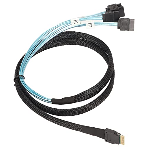 HEEPDD 12 GB SAS-Kabel, Flexibel, 7-polig, Serielles Design, Verzinnter Kupferkern, Zugfestigkeit, SAS-Kabel für Computer (1 m / 3,3 Fuß) von HEEPDD