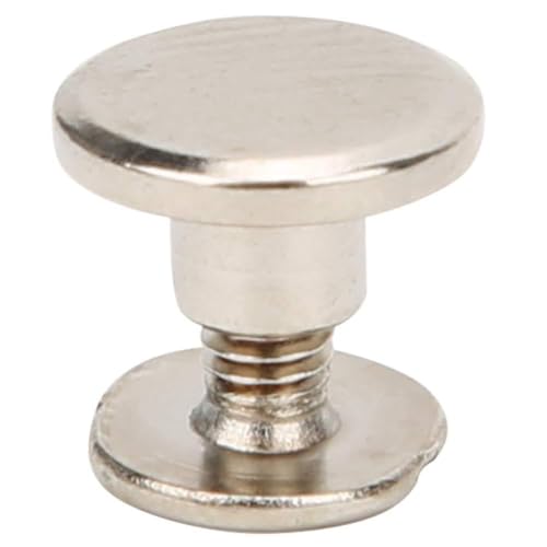 HEEPDD 50 Sets 6,5 Mm Messing Flat Head Stud Nieten, Schraubenrückverschlüsse für Lederhandwerk -Gurte Taschen Schuhe Jacken und Metalldekorationsprojekte (Splitter) von HEEPDD
