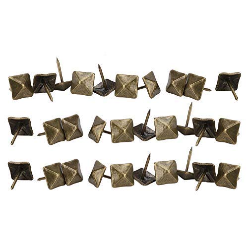 HEEPDD 50 Stücke Quadratischen Kopf Antike Stifte, Polster Tür Nagel Cyan Bronze Eisen PIN Nagel Antike Fall Box Sofa Dekorative Tack Stud Platz Nägel 12-19 MM(12x18mm) von HEEPDD