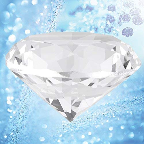 HEEPDD 60mm Synthetischer Diamant Stein Große Runde Strass Klarem Kristallglas Künstliche Kristall Schmuck Briefbeschwerer für Home Office Dekoration von HEEPDD