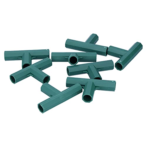 HEEPDD 8-teiliger T-Form-Stecker, DIY-Pflanzenstecker, Gelenk-T-Adapter, 16 Mm, Gartenpflanzenstütze für Gewächshäuser und Rahmen von HEEPDD