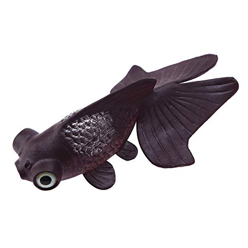 HEEPDD Aquarium Dekoration, Gefälschte Fisch Dekoration Lustige Künstliche Silikon Kleine Fisch Ornament Aquarium Silikon Material Ornamente für Süßwasser Salzwasser Aquarium(Brauner Goldfisch) von HEEPDD