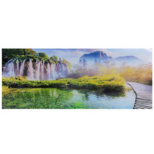 HEEPDD Aquarium Wald Wasserfall Poster Hintergrund, Aquarium PVC Aufkleber Strand Landschaft Gemälde Unterwasser Hintergrund Dekoration 122 * 50CM von HEEPDD