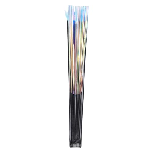 HEEPDD Carnival Handheld-Lüfter, Großer Farbenfroher PVC-Faltventilator für Party und Tanz, Tragbar und Leicht zu öffnen, Auffällig und Robust für den Sommer mit Breitem Anwendung, von HEEPDD