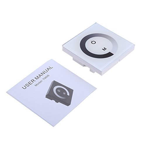 HEEPDD Cinnyi LED-Dimmschalter Touch Control Installation Dimmcontroller DC 12V-24V einfarbig LED-Lampe Wandschalter Dimmtextur(White) von HEEPDD