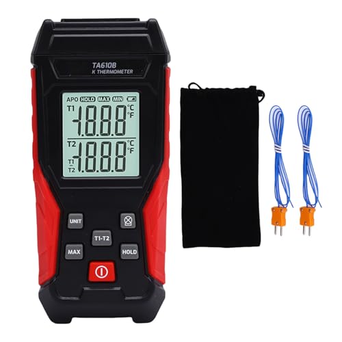 HEEPDD Digitales Thermometer Vom Typ K mit Sonden, 2-Kanal-Thermoelement-Temperaturmessgerät, Hintergrundbeleuchtetes LCD-Display, Präzise Elektronik für den Industriellen Einsatz HEEPDD Digitales Thermometer Vom Typ K mit Sonden, 2-Kanal-Thermoelement-Temperaturmessgerät, Hintergrundbeleuchtetes LCD-Display, Präzise Elektronik für den Industriellen Einsatz von HEEPDD