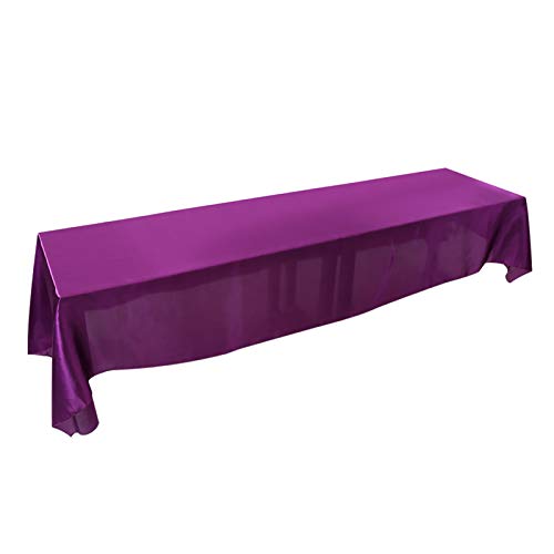 HEEPDD Durchsichtige Tischdecken für Urlaub und Bankette, 145x320 Cm Abdeckplatte Polyester mit gefalteten Kanten (Purpur-rot) von HEEPDD