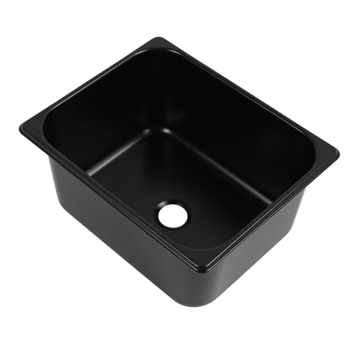 HEEPDD Edelstahlspüle 304 Stahl in Schwarzer Finish 11l Kapazität Quadratische RV -Spüle mit 40 Mm Entwässerung für Wohnmobil -Wohnmobil Küchenbad Badezimmer von HEEPDD